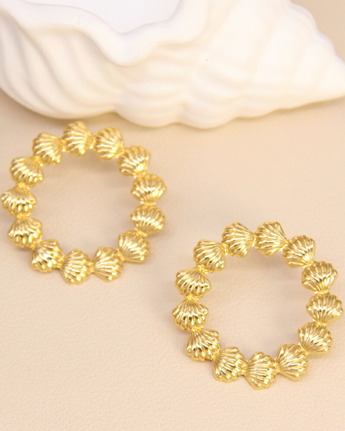 Créoles Coquillage Dorées